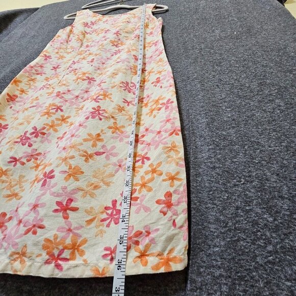 Liz Claiborne Lizport‎ Sheath Dress Women Size 6 Linen Blend Yellow Pink Floral - Picture 16 of 16